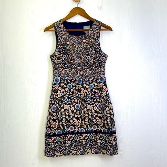 Anthropologie - Maeve Floral Blue & Red Sleeveless Sheath Dress Size 4 - Picture 8 of 16